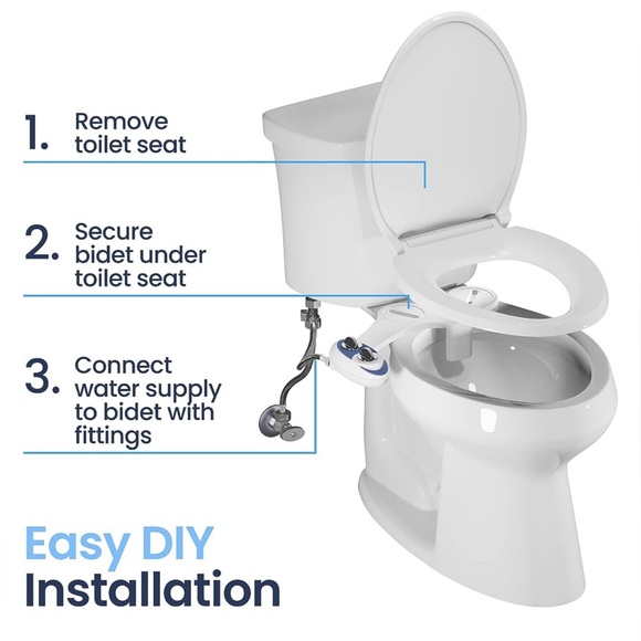 LUXE Bidet NEO 120 Fresh Water Non-Electric Bidet Attachment for Toilet Seat NWT - Picture 3 of 9